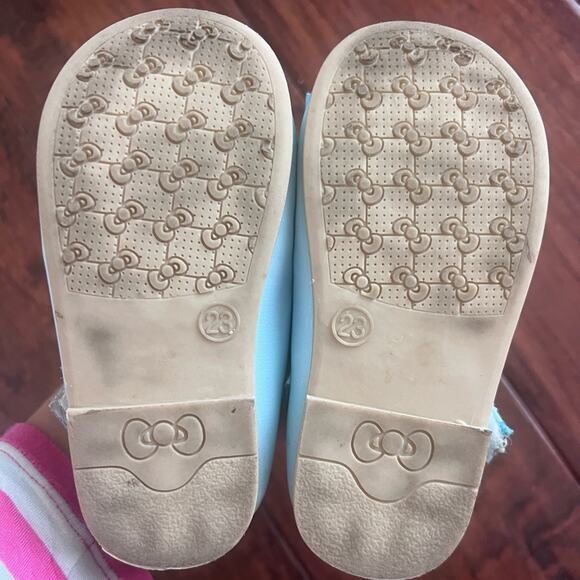 Pipperdoodles 23(6) Light‎ Blue Bow shoes Toddler Whimsical MaryJane Style - Picture 2 of 4